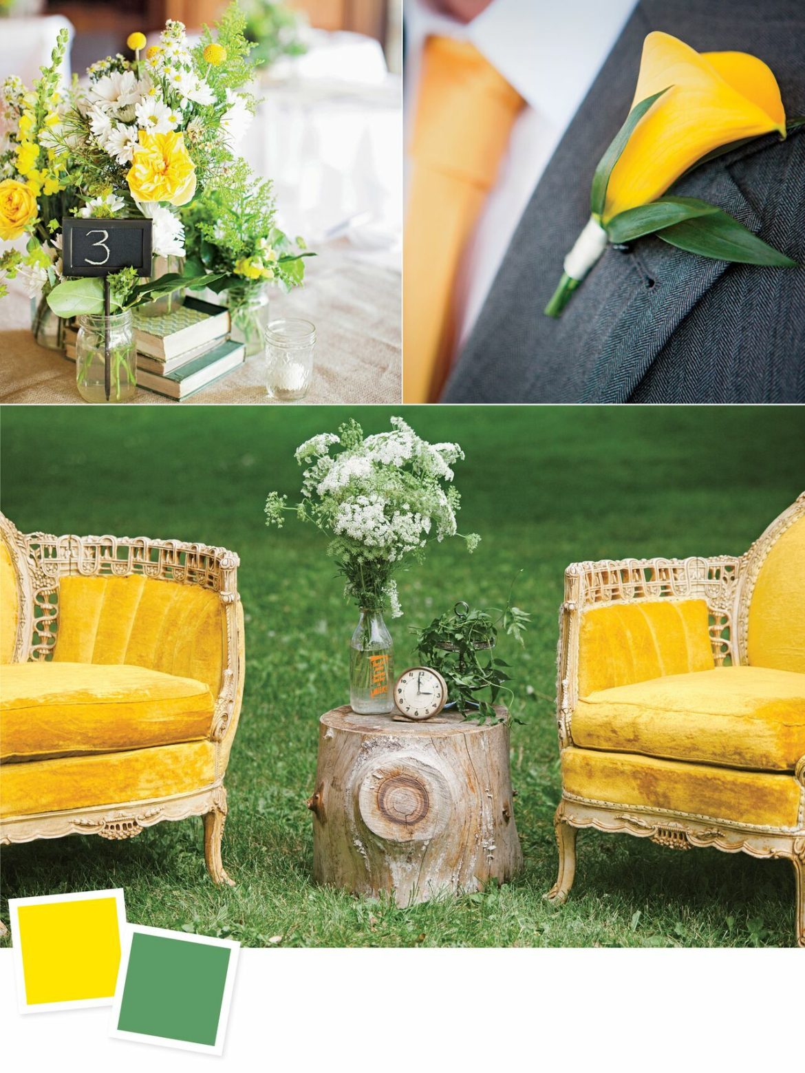 Canary and Artichoke Wedding Colors